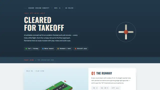 Screenshot of Isometric Take-Off Mini Golf Course Concepts